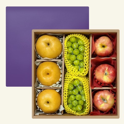 [선물세트] 명품/알찬 혼합과일 (15일 첫 출고) - [3] 명품 망고/애플망고/샤인머스켓 세트 3.7kg 이내